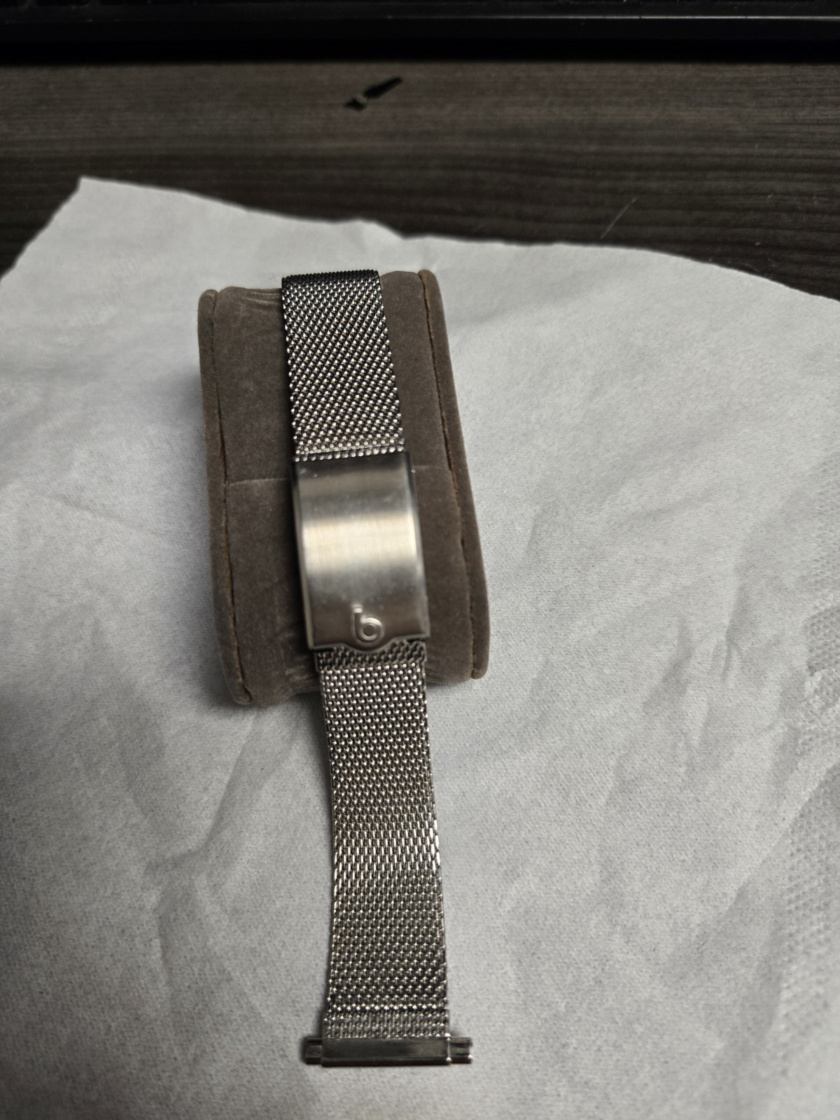 Silver Stainless Steel Milanese Mesh Wristwatch Band w/ Folding Clasp 1002B