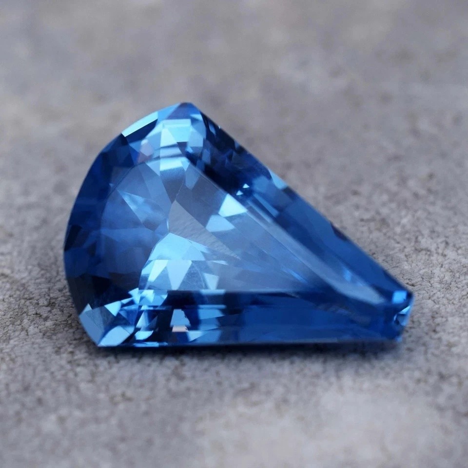 20 Ct Natural Santa Maria Blue Aquamarine Fancy Cut Certified Loose Gemstone