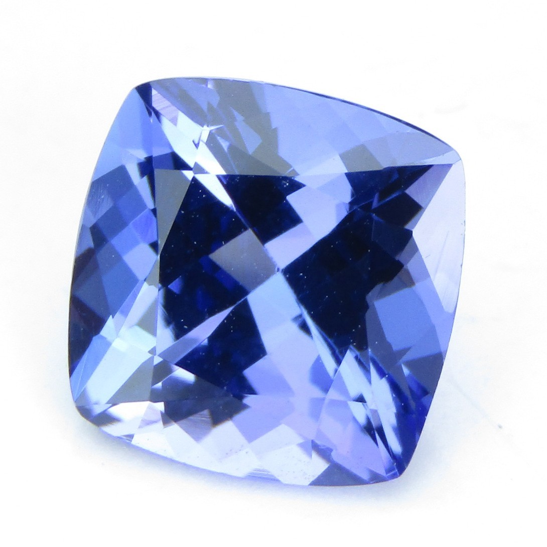 2.88Cts Marvelous Natural Collection Violet Blue Color Tanzanite Cushion Cut