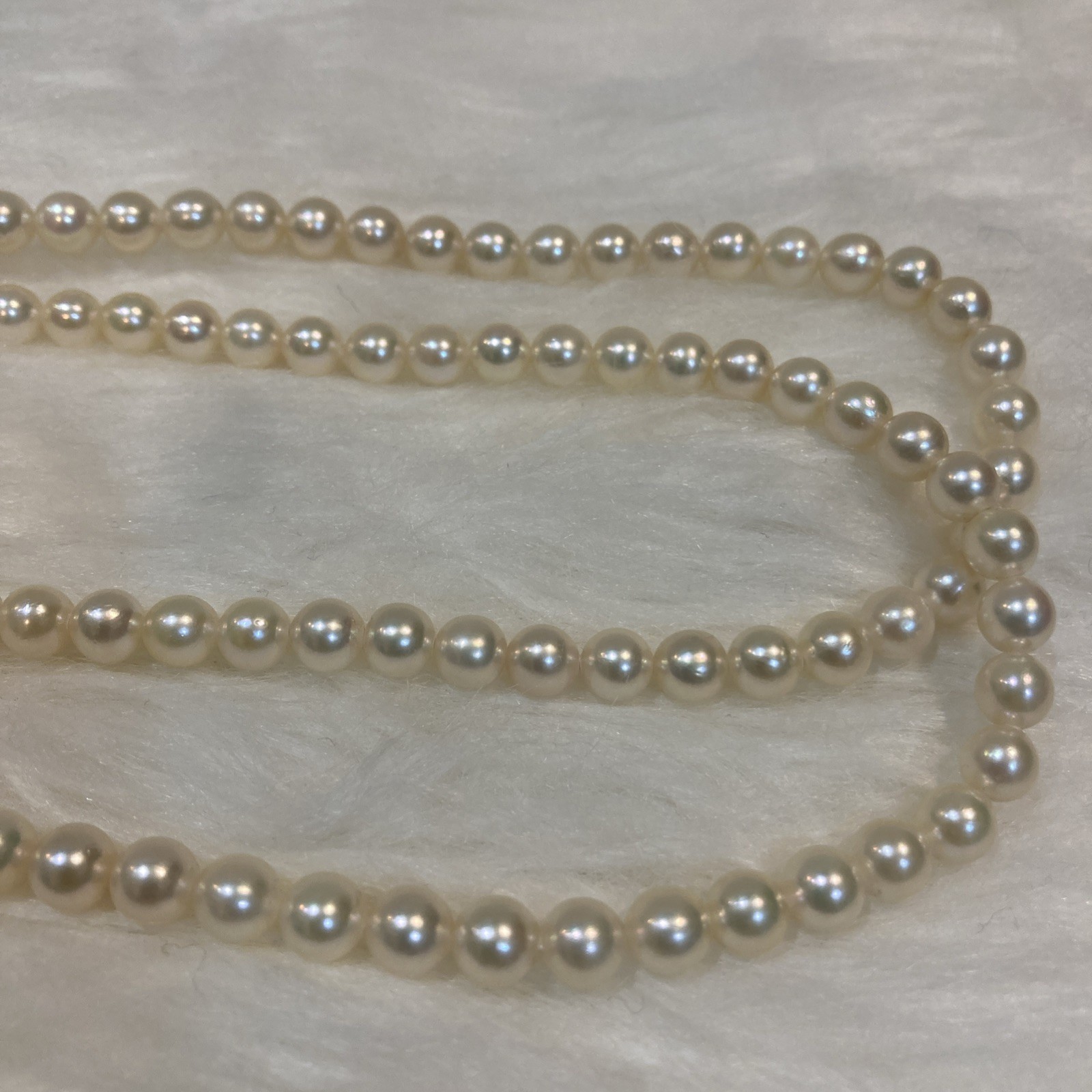 Akoya Pearl Long Necklace 104cm 61g 6-6.5mm Silver Clasp