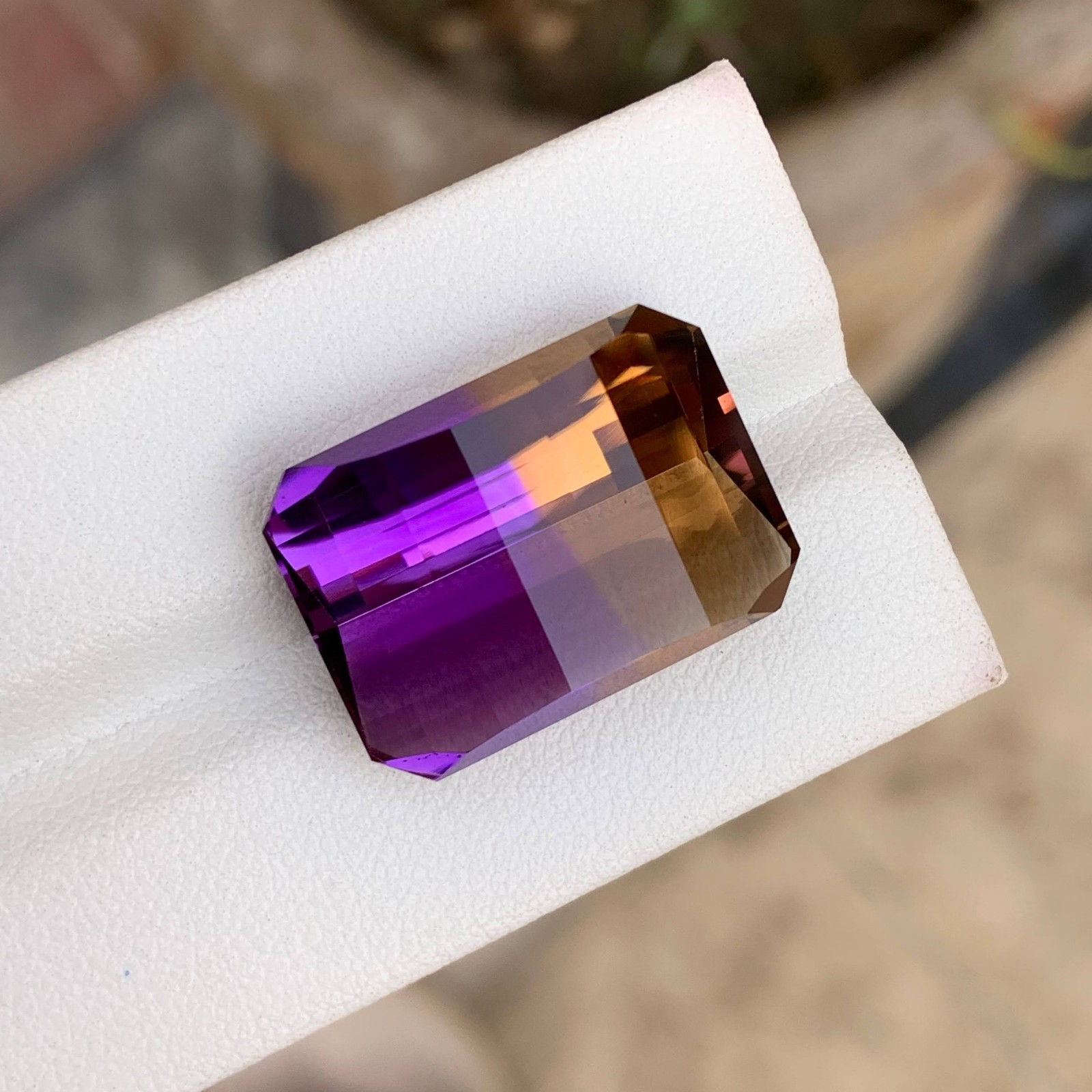 Natural Ametrine 24.48 Ct Eye Clean Bolivia Untreated Loose Gemstone