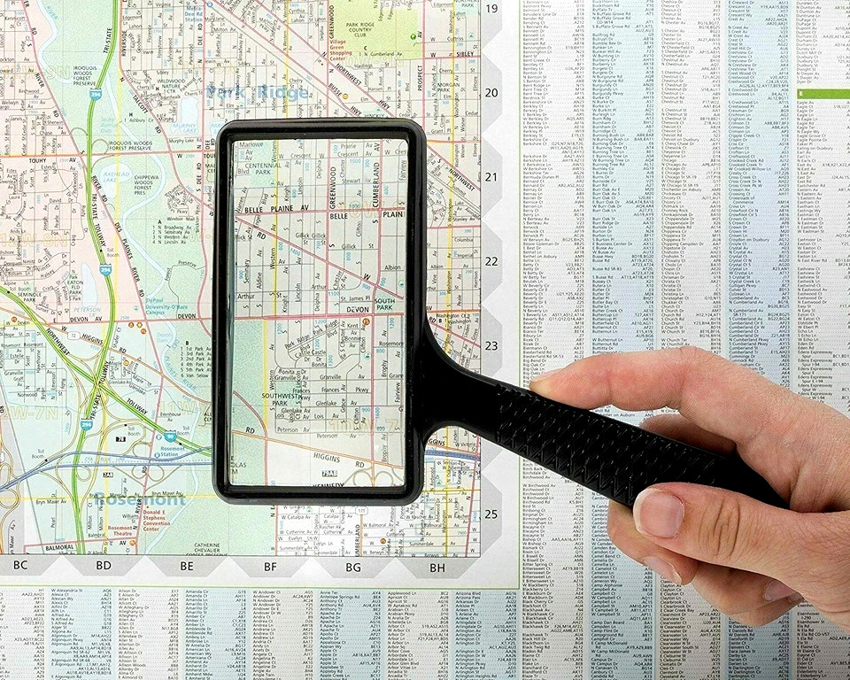 Handheld Rectangular 3X Magnifier Magnifying Glass Loupe For Reading Jewelry US