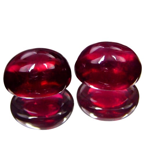 6.88Cts Natural African Ruby 9x7mm Oval Shape Cabochon Matching air