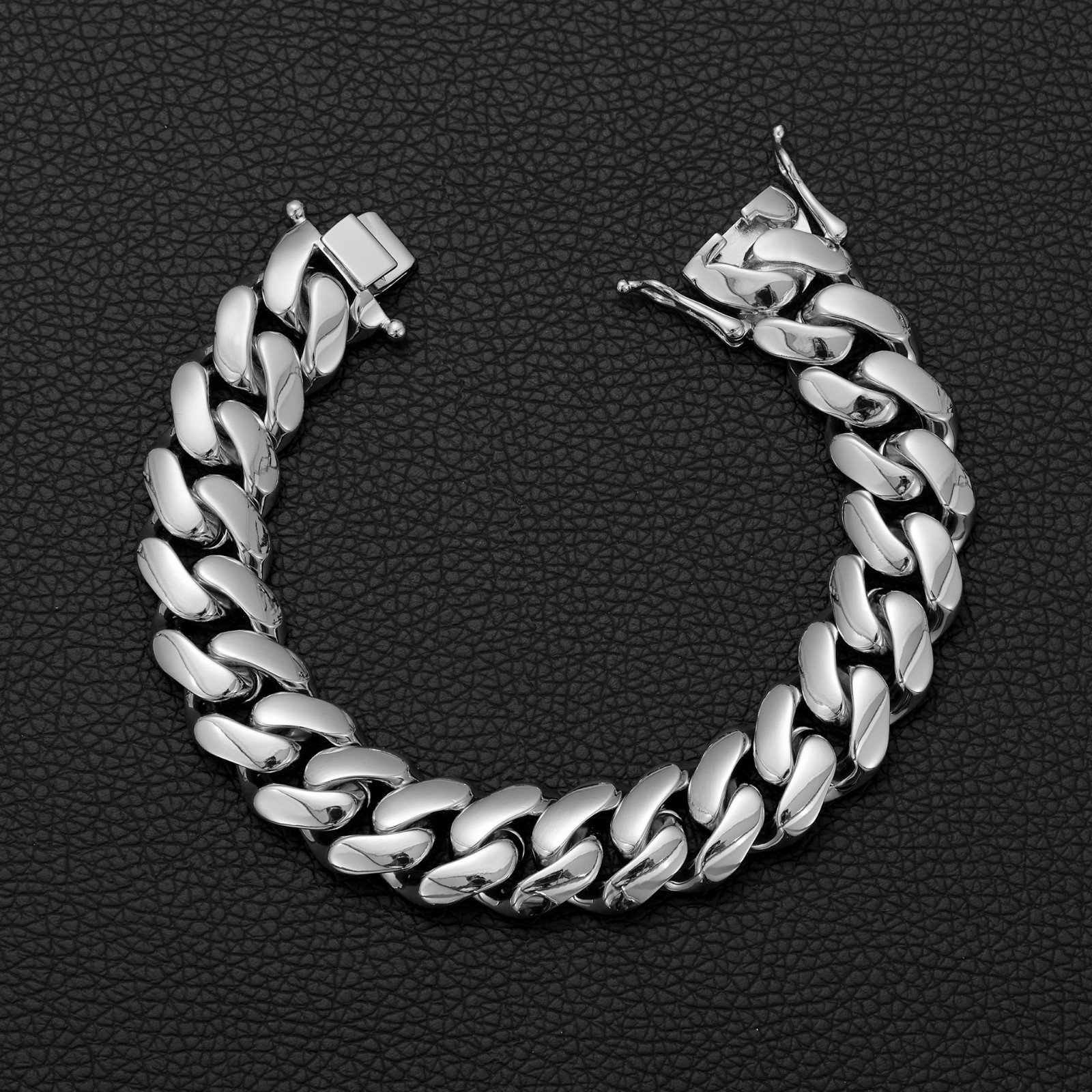 Stainless Steel Miami Hip Hop Cuban Chain Necklace Bracelet 10-22MM