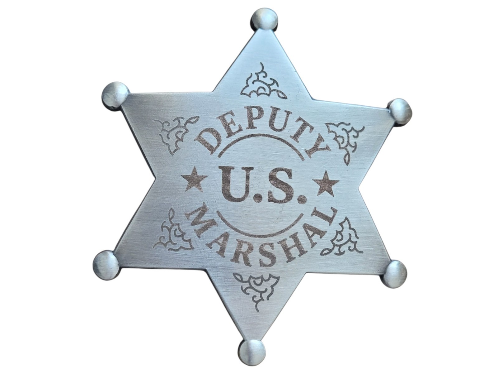 Western Badge Gift Set Old West Silver Finish Badge – United States Marshal