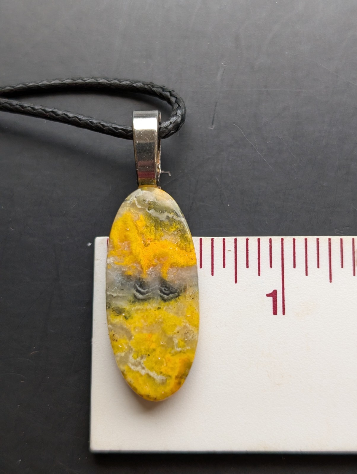 Bumblebee Jasper Extra Large pendant necklace #191