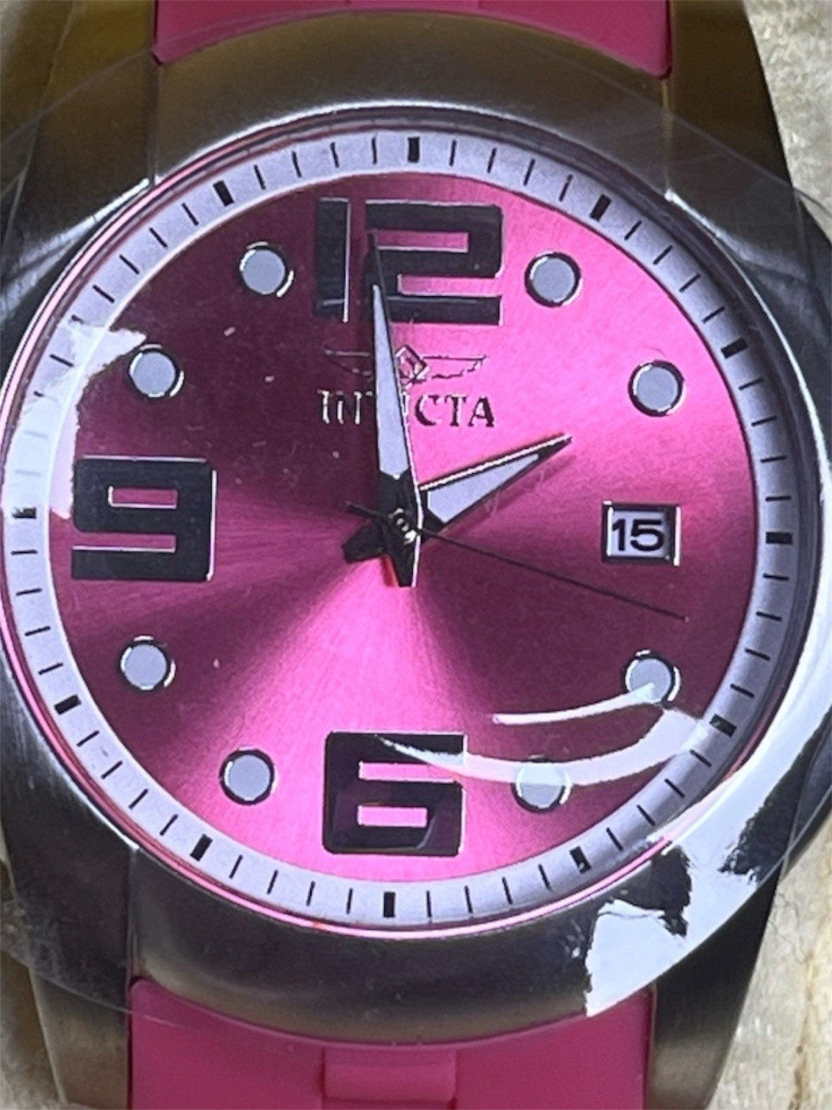 Invicta Angel 19362 Women’s Watch NWT Stainless Steel Pink Flame‑Fusion Crystal
