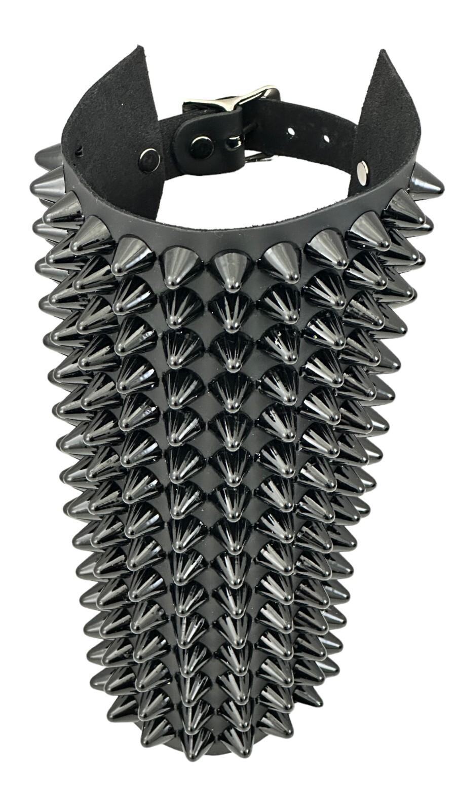 14 Row UK77 CONE Studded Gauntlet Bracer Genuine Leather Heavy Metal Funkplus