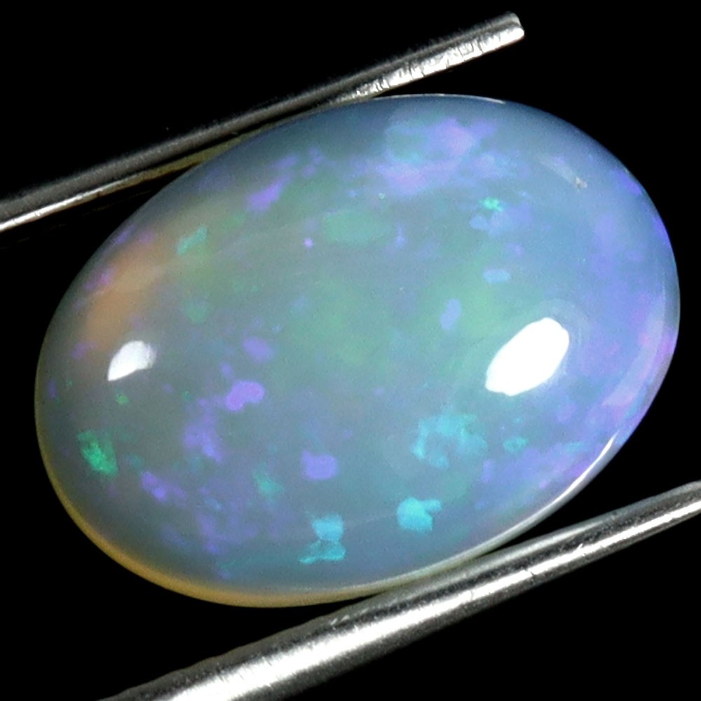 Oval AAA Floral Flash Play Of Color Crystal Fire Opal 3.87ct 14x10mm Gemstone