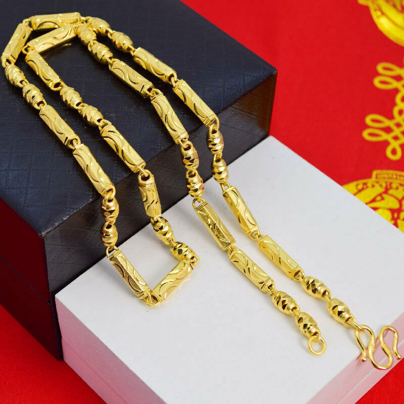 2022 Men’s Chain 22K 23K 24K Thai Baht Gold Filled Yellow GP Necklace Jewelry