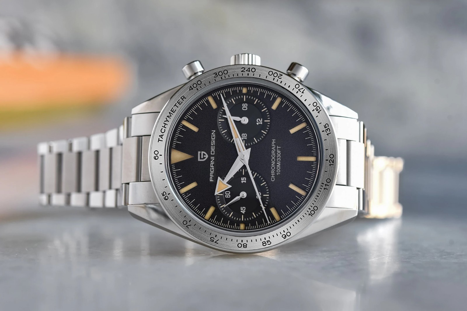 LUXURY PAGANI DESIGN VK64 Moon Quartz Watch Men Retro Speed Chronograph Sapphire