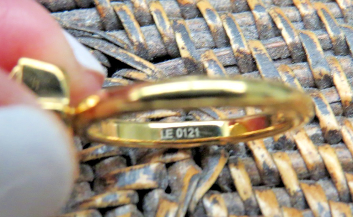 LOUIS VUITTON Ring Size 7 Cosmopolitan Coral Red .