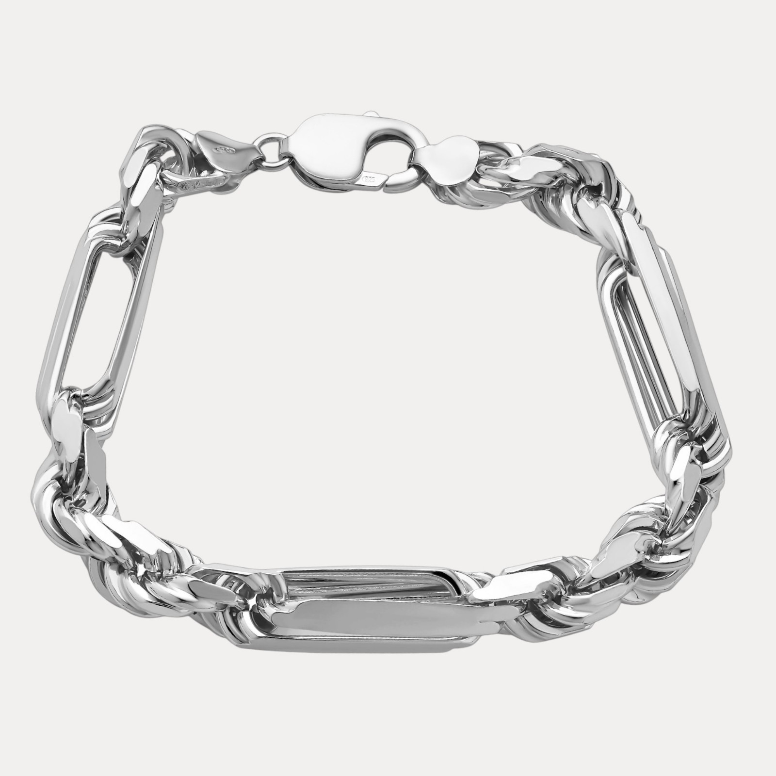 10mm Figarope Milano Bracelet – Solid 925 Sterling Silver Or 14k Gold Vermeil