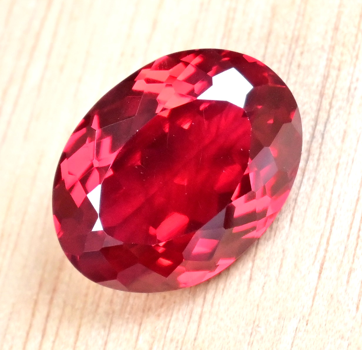 26.75 Ct Natural Mozambique Blood Red Ruby Oval Certified Flawless Gemstone