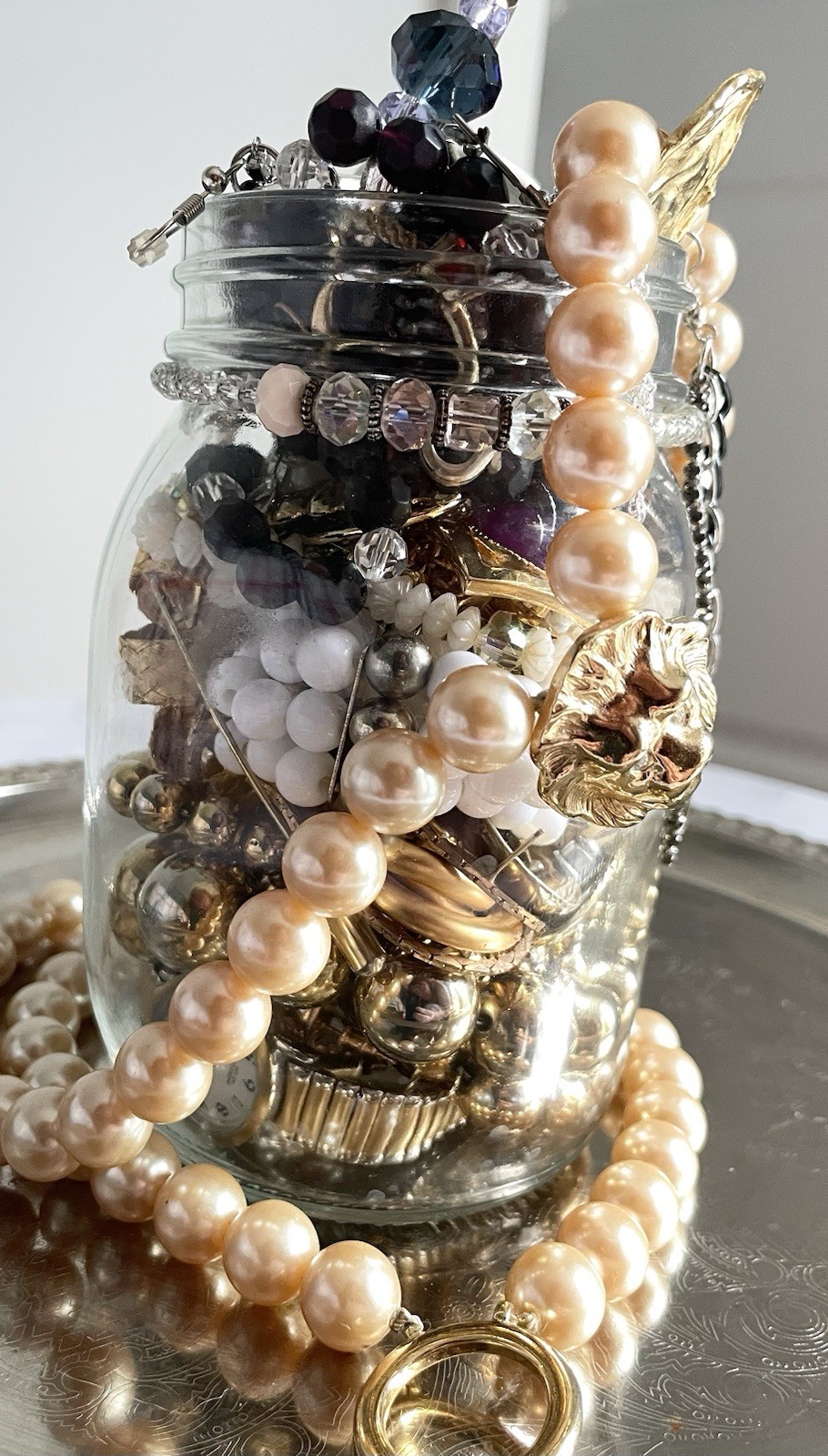 Curated Vintage & Modern Jewelry Jar Leo Themed Over 1 Lb Wearable