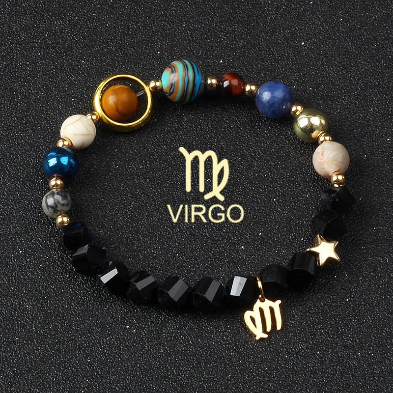 Women Stone Beaded Bracelet Round Layered Mixed Tone Adjustable Strand Jewelry