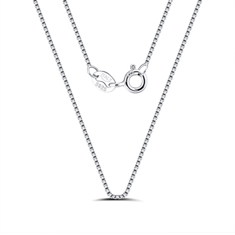 Venetian Chain Necklace Pendant Compass Zircon 925 Sterling Silver Ladies/Mr