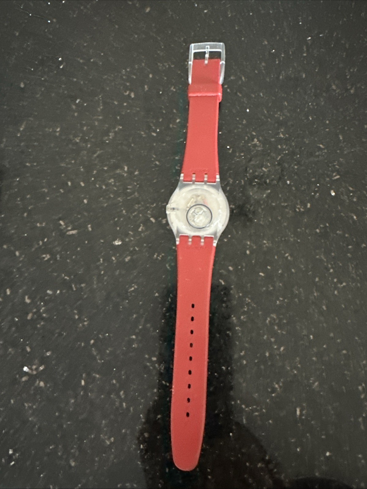 Swatch Jelly in Jelly “Ruby Touch” SUJK701 2007 New Red No Box Date Time Rare