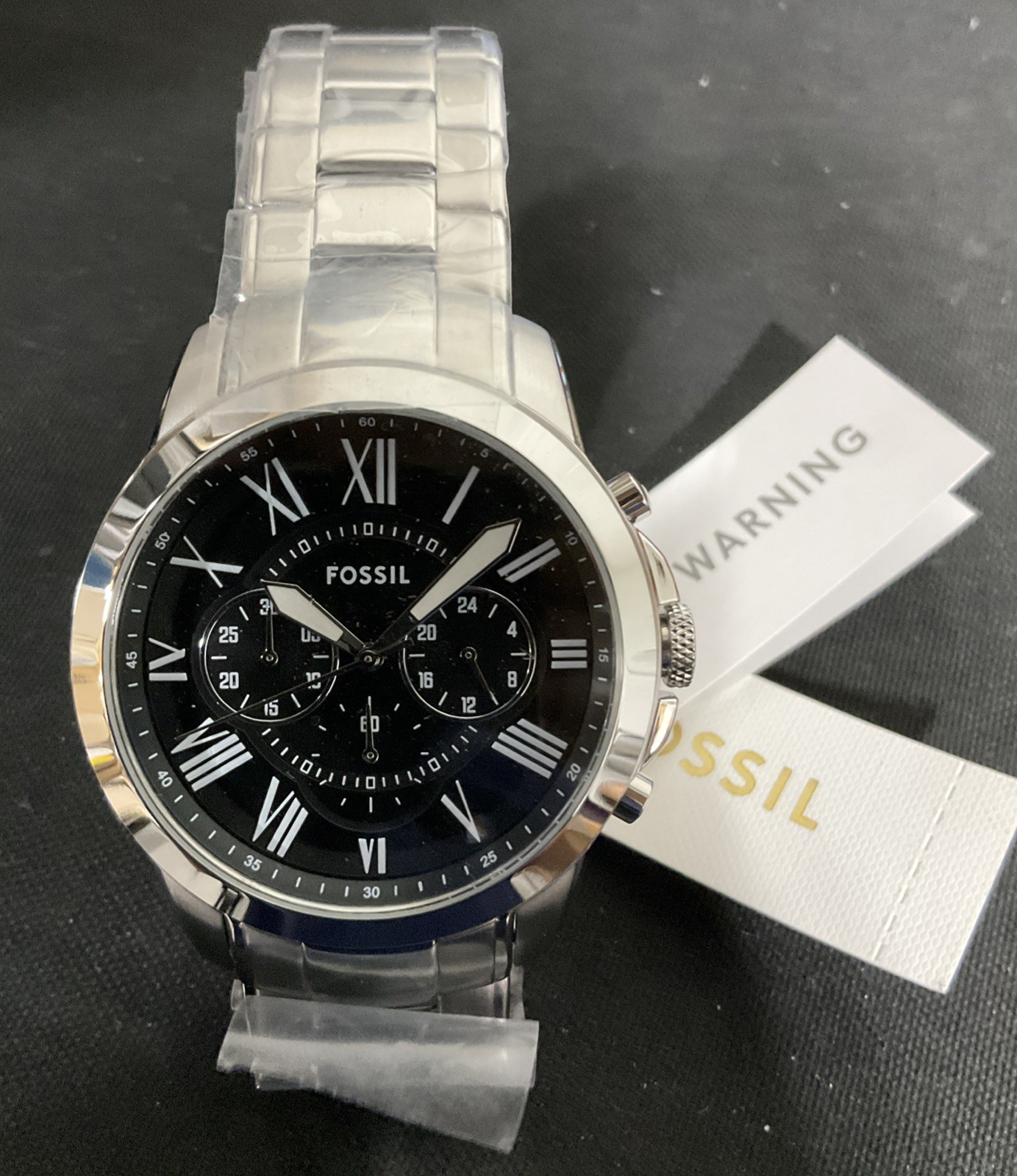 FOSSIL FS4736 Men’s Silver Watch 5ATM