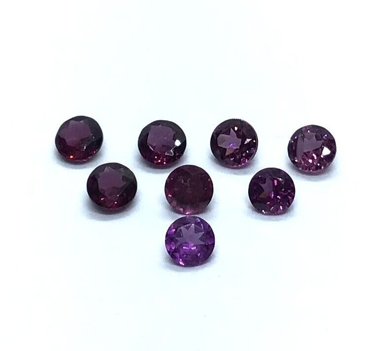 Pink Rodholite Garnet Round Cut Faceted Natural Loose Gemstone Making Jewelry