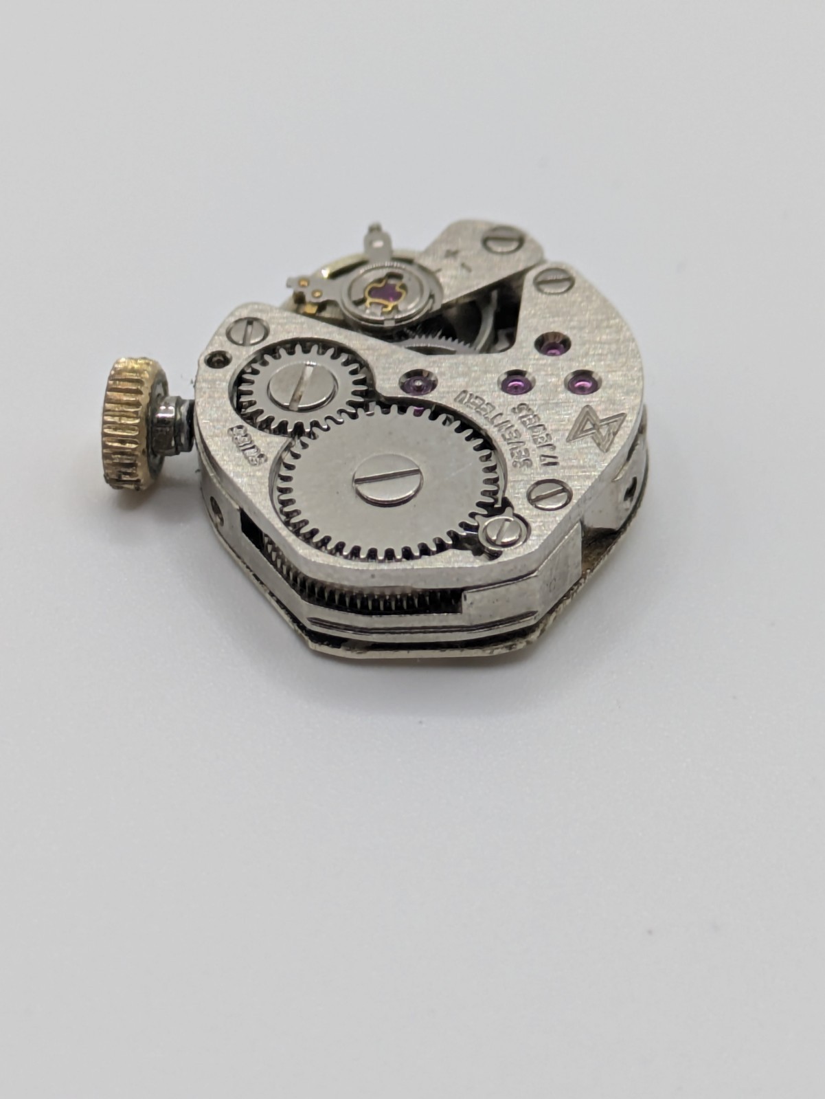 FHF ST 69-21 Edox Manual Wind Watch Movement Dial 17 Jewels Swiss 18.6mm