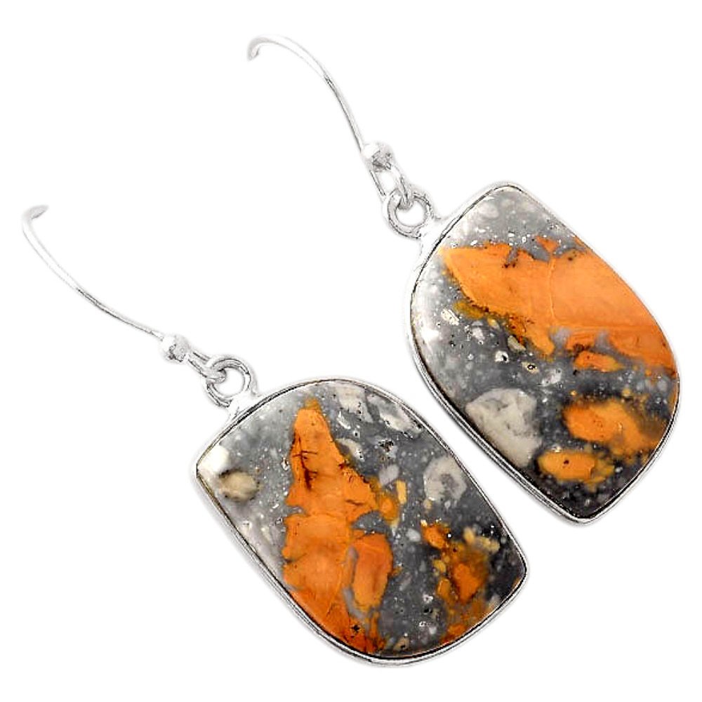 Natural Maligano Jasper – Indonesia 925 Sterling Silver Earrings Jewelry E-1001