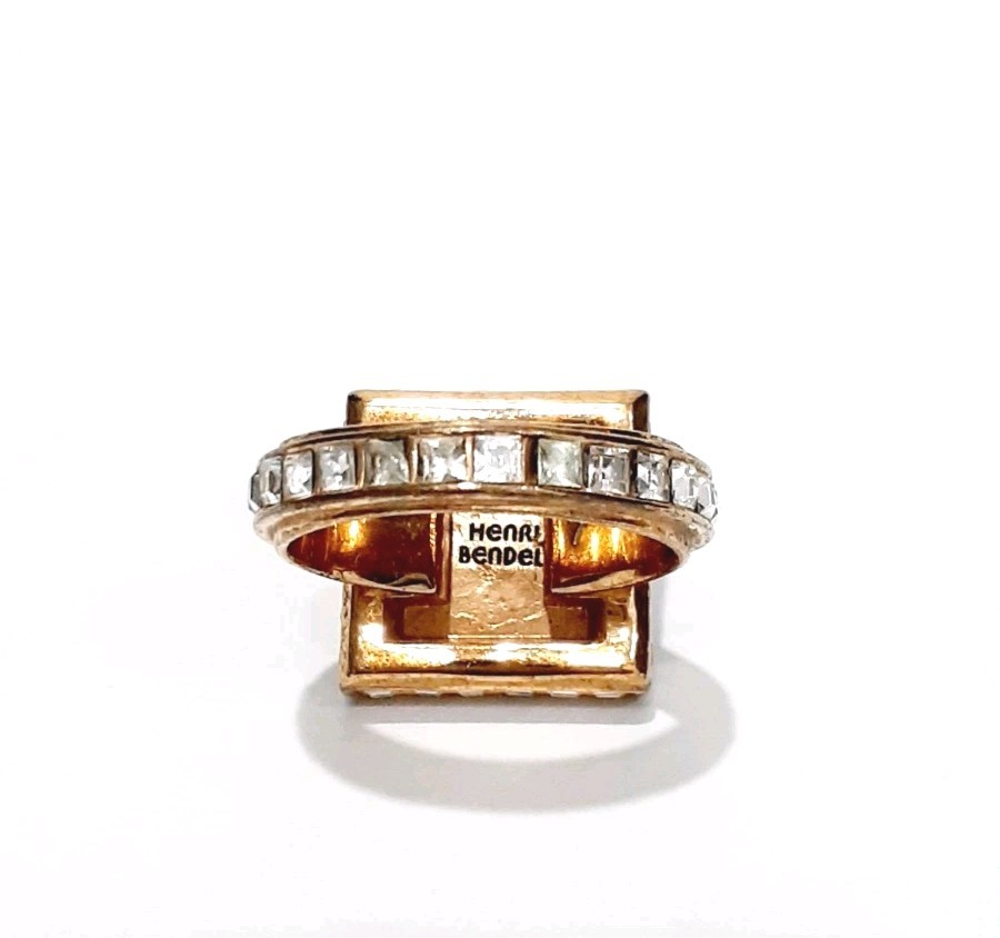 Henri Bendel Pyramid King Tut Statement Ring Size 7 Rare SEE DESCRIPTION