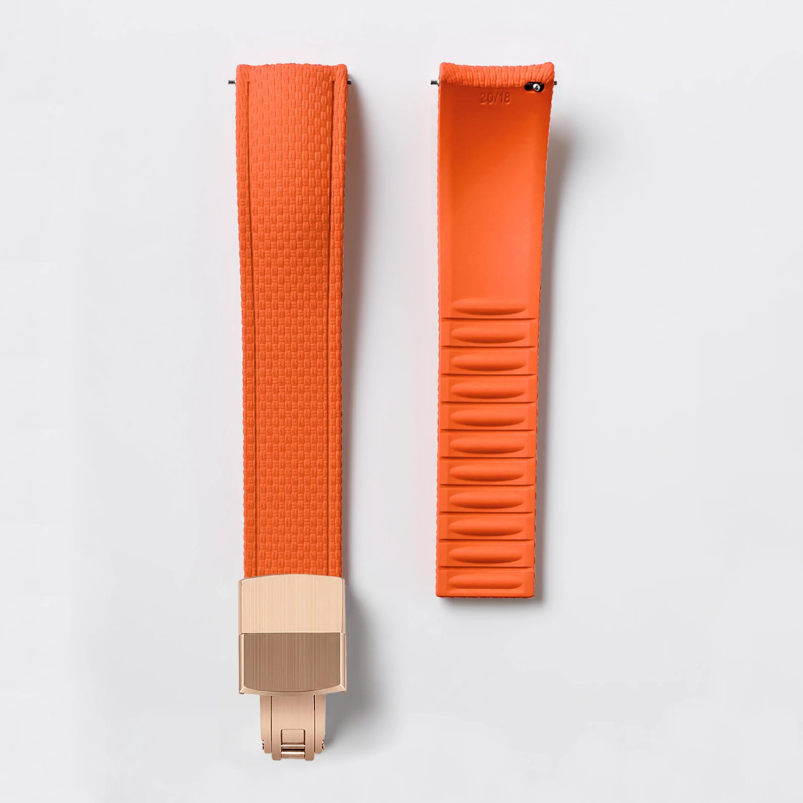 LATEST STYLE CTS FKM Rubber Strap 18/19/20/21/22/24Mm Curved End Snap Deployant