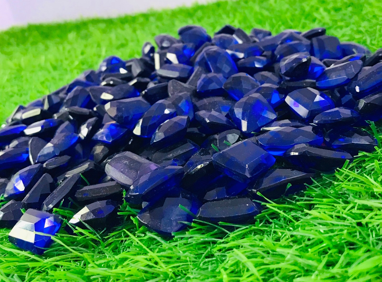 Faceted Dark Blue Topaz Hydro Quartz Octagon Loose Gemstone