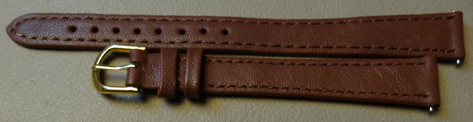 Ladies Womens Timex Brown Genuine Leather Calf 13mm LONG Watch Band Strap EZ Pin