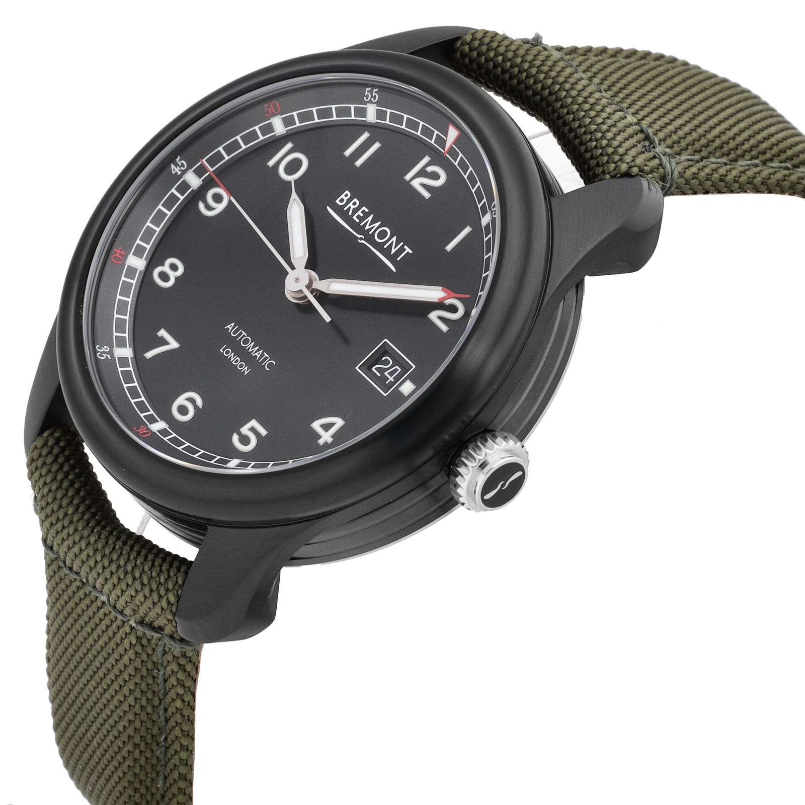 Bremont Airco Mach 1 Jet Black Dial 40mm Automatic Men’s Watch AIRCO-M1-JET-R-S