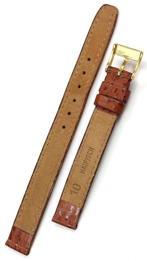 10mm Real Shark leather Band made Germany Graf Brown Watch Strap