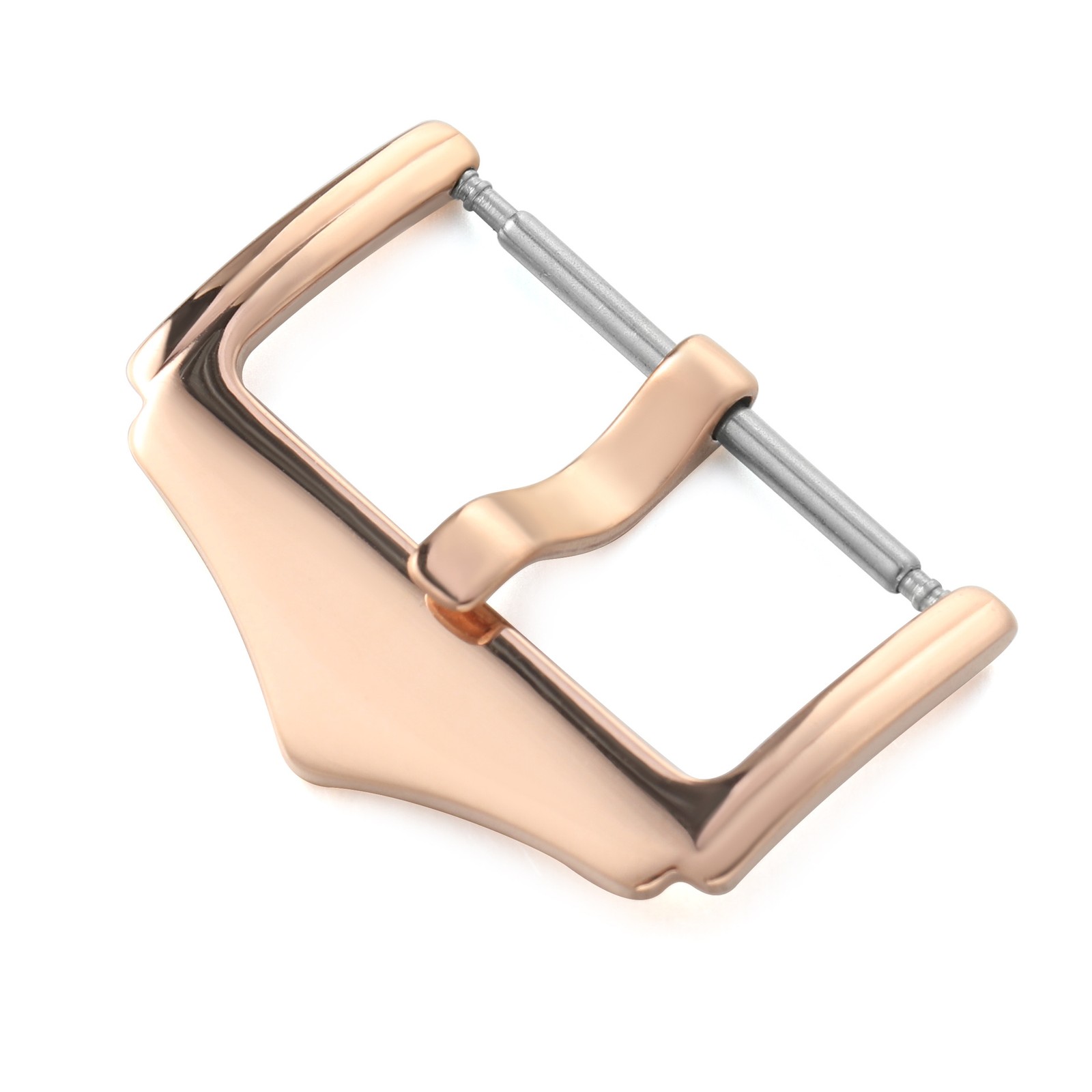 Polish Stainless Steel Watch Buckle 3.0mm Solid Tongue Triangle Clasp 16mm-22mm