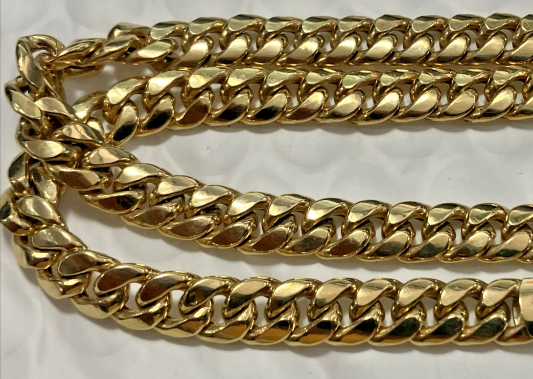 10kt Real Gold Cuban Link Chain 25.5 Grams 7mm 24” OCH Brand New with Tag 10k