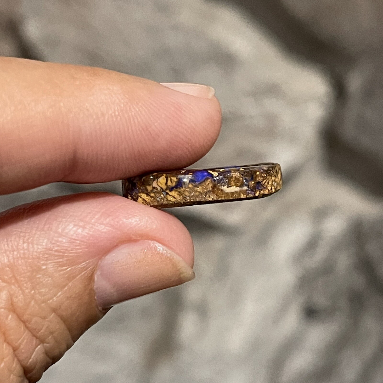 10.9ct 21.5x14x4.5mm Purple Crystal Pipe Australian Boulder Opal Cabochon Gem