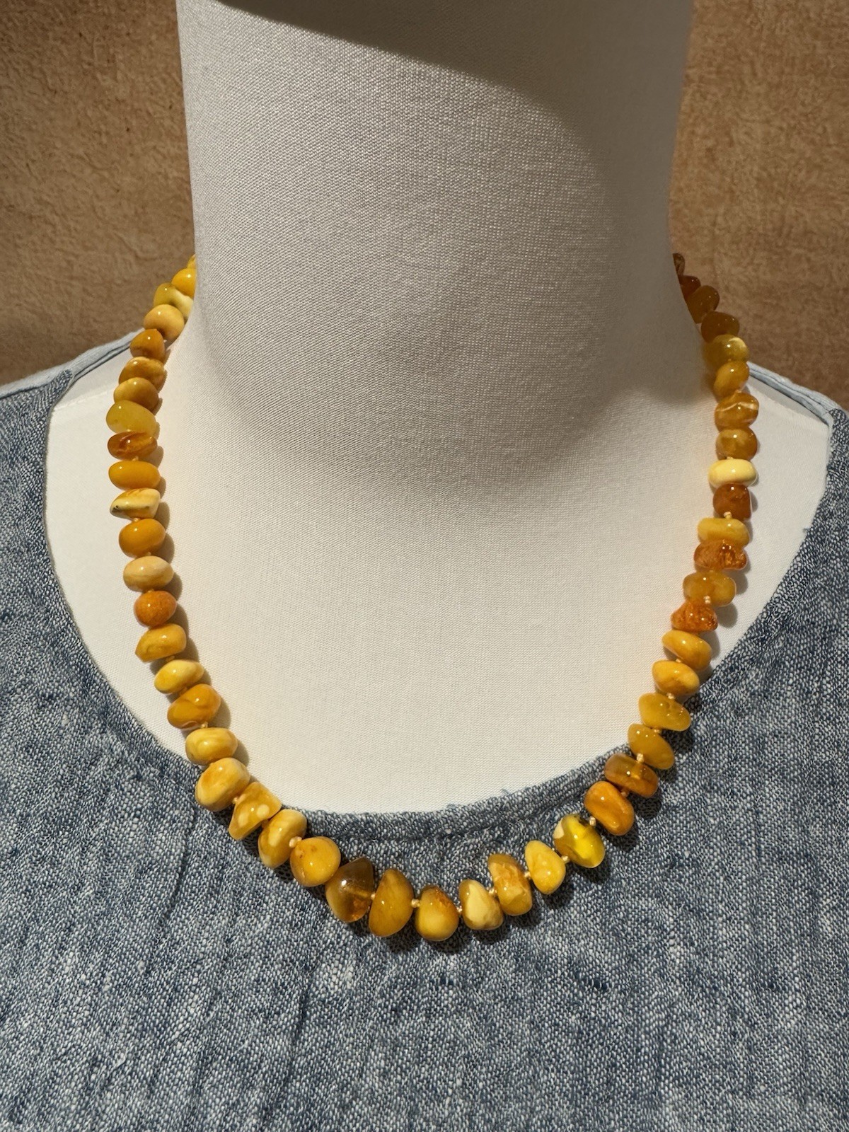 Genuine Baltic Amber Butterscotch Necklace-28.3g 55cm