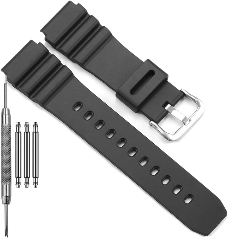 Resin Strap Compatible with Casio MDV106 Series MDV106-1AV 200 M WR Replacement