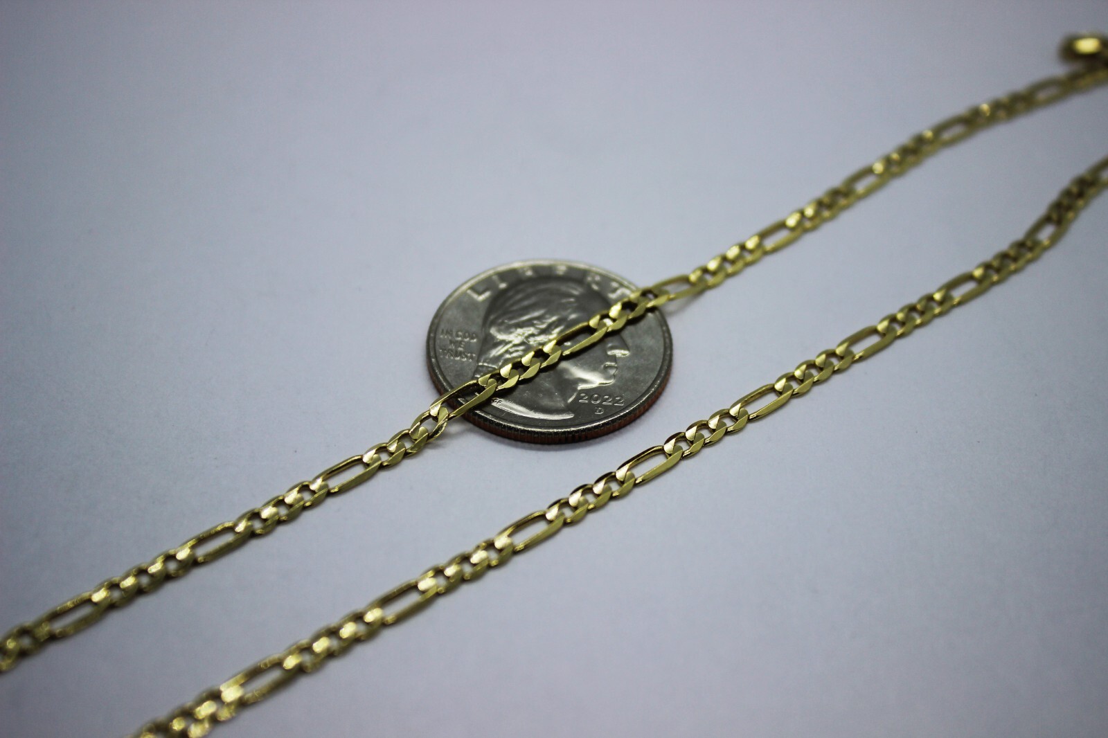 10k Solid Yellow Gold Figaro Necklace Chain Bracelet 3mm – 10.2mm 7″ – 30″