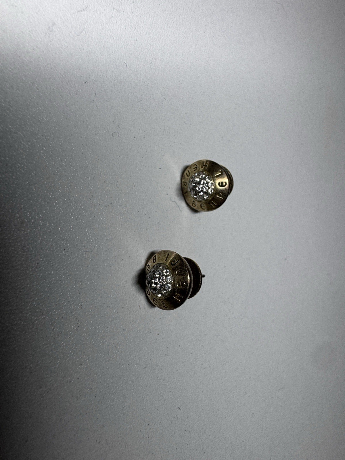 Henri Bendel Gold-Tone Pavé Disc Stud Earrings