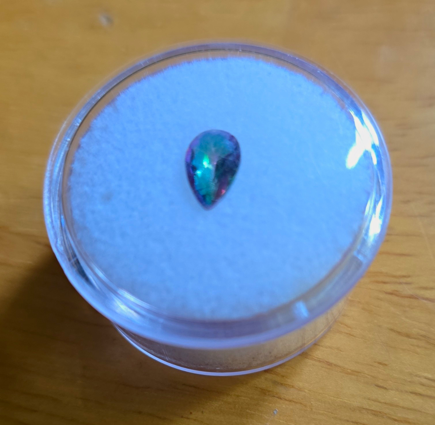 Mystic Topaz Pear Cut Faceted Loose Gemstone Bi-Color/Multicolor 1pc