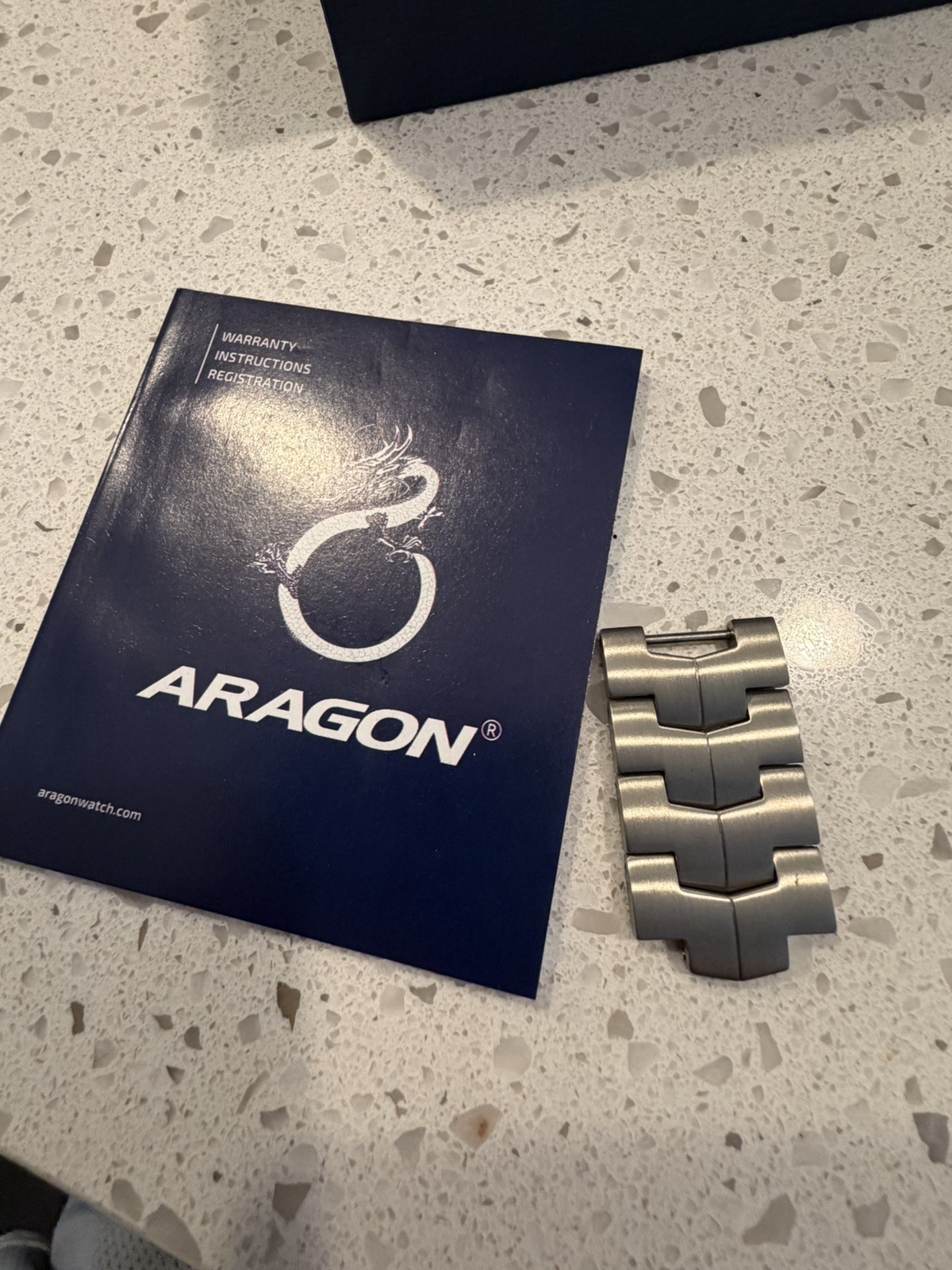 Aragon Virtuoso Titanium Miyota 9015 Men’s Automatic Watch 44mm A698BLK MOP NE57