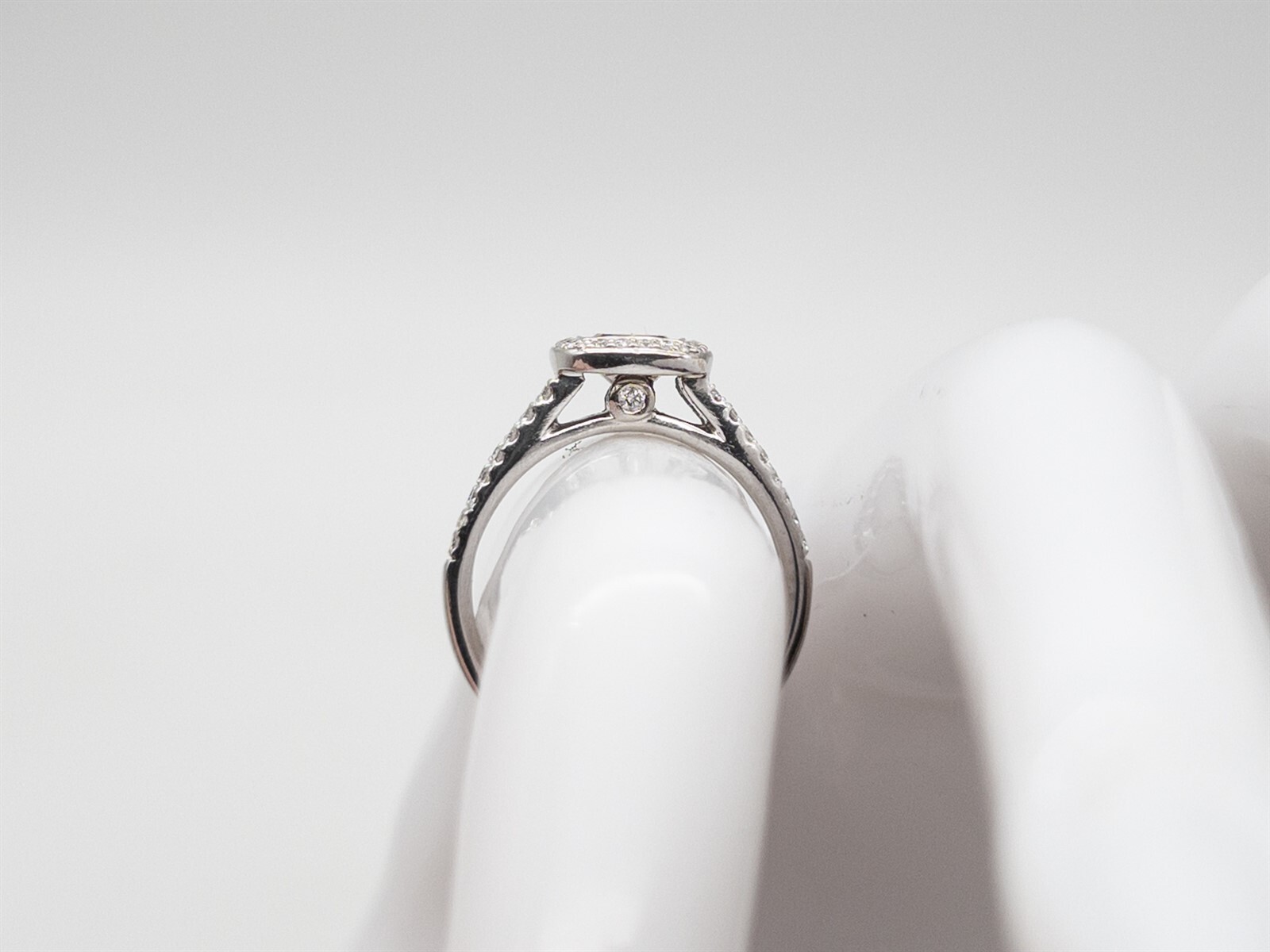 Scott Kay $6450 1.75ct Champagne VS Cushion Cut Diamond 14k White Gold HALO Ring