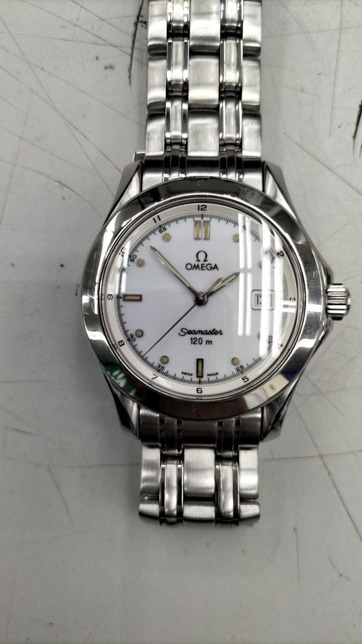 Omega Seamaster Quartz Mens Watch Ref 196.1501 Stainless Steel From Japan