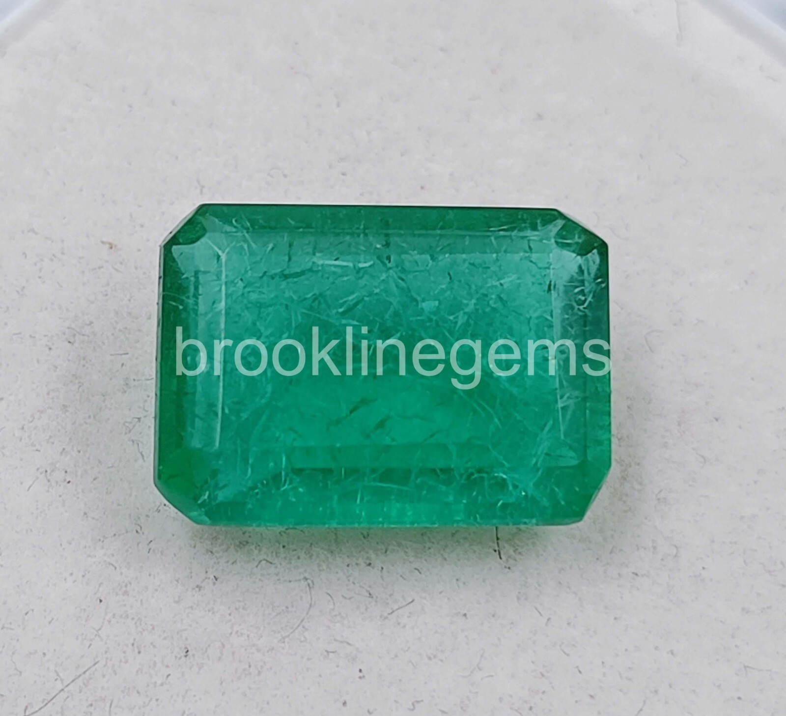 7.00 Ct Natural Green Emerald Certified Colombian Loose Gemstone 24N