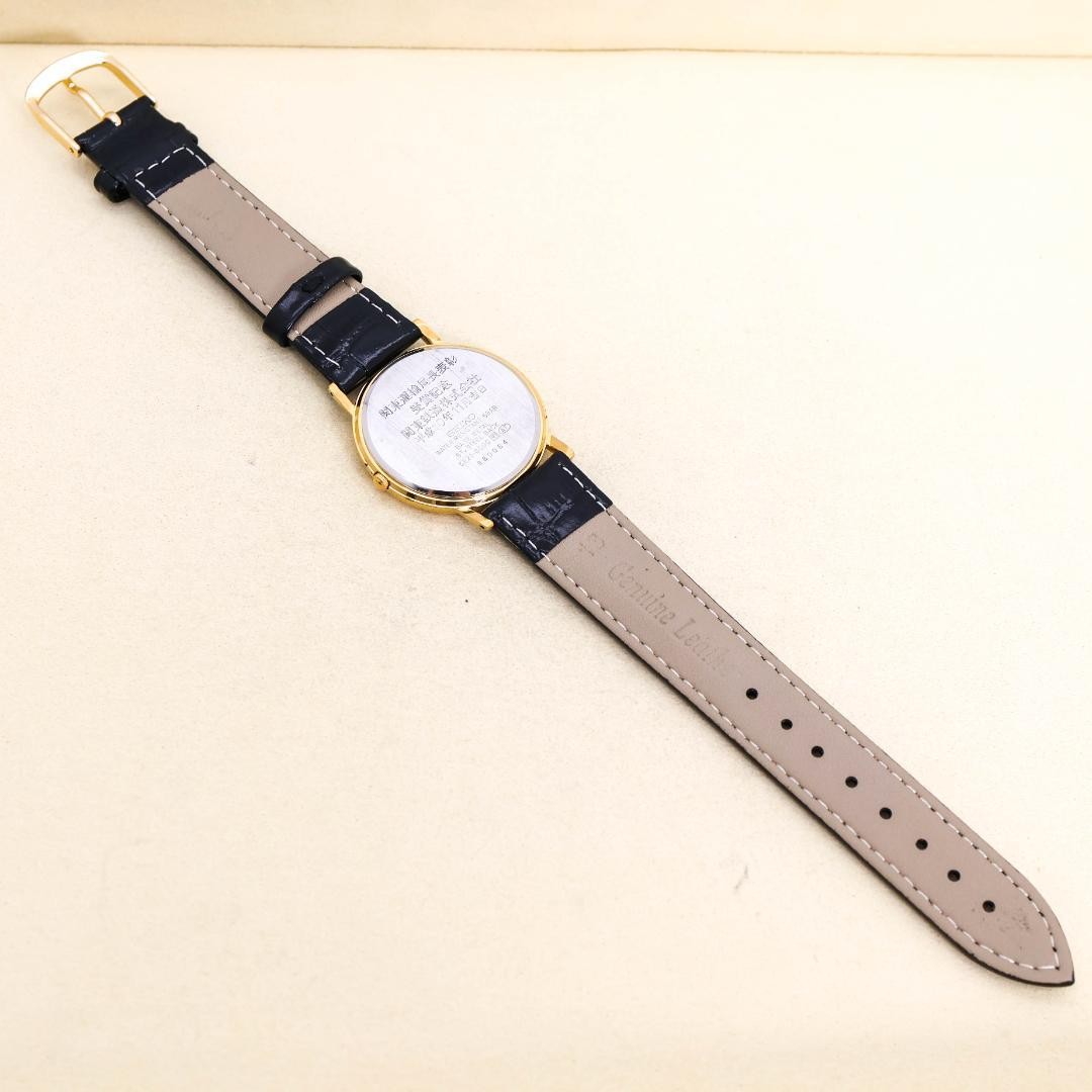 Working SEIKO SPIRIT wristwatch, gold, Kanto Railway engraving, rare item, 3416