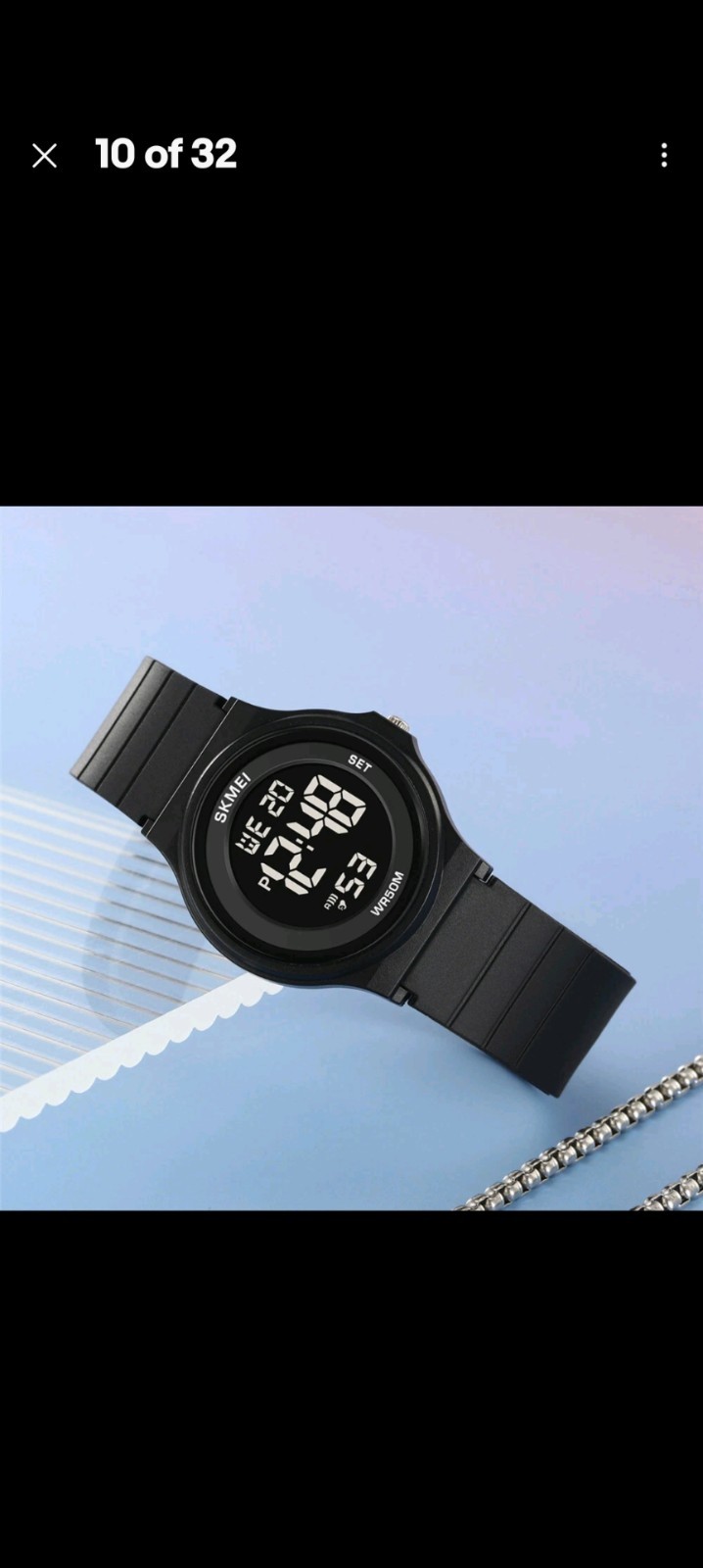 SKMEI Men’s LED Digital Sport Watch for Boys Electronic Silicone Band Wristwatch