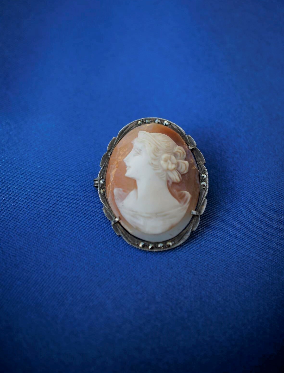 Cameo Pendant Brooch Costume Wedding Gold Art Deco Art Nouveau Antique!