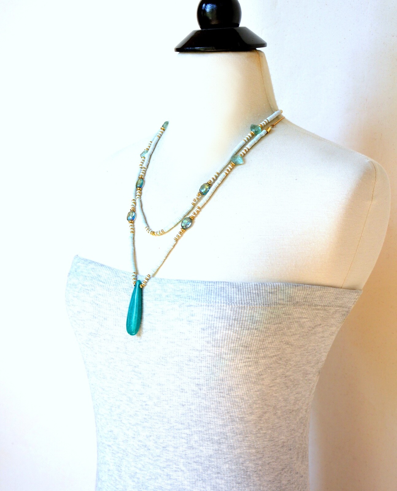 Layered necklace, Wedding necklace, Pearl necklace, Party necklace, Bib Necklace