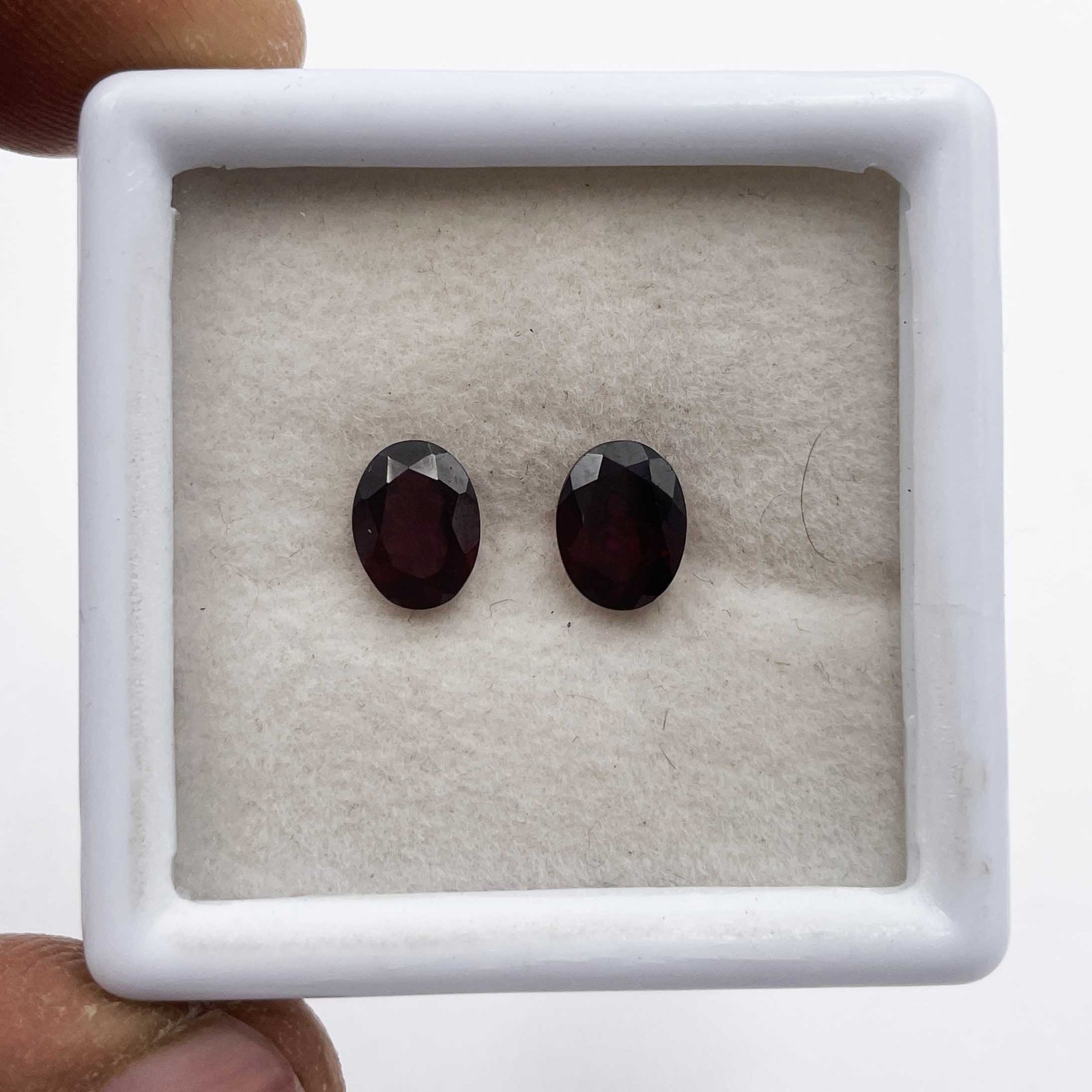 Natural Rhodolite Garnet Oval Cut Loose Gemstone Lot 2 Pcs 6*8 MM 2.85 CT