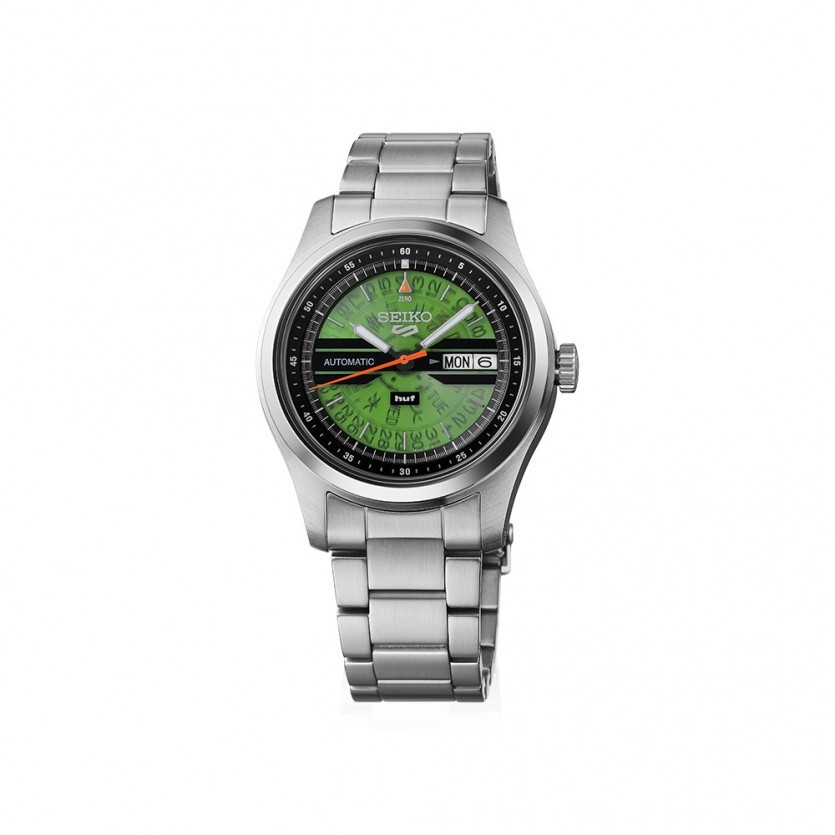 New Seiko 5 Sport HUF Limited Edition Green Dial 39 MM Men’s Watch SRPM09